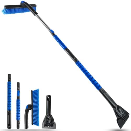 58" Extendable Snow Brush and Ice Scraper by Auccutro