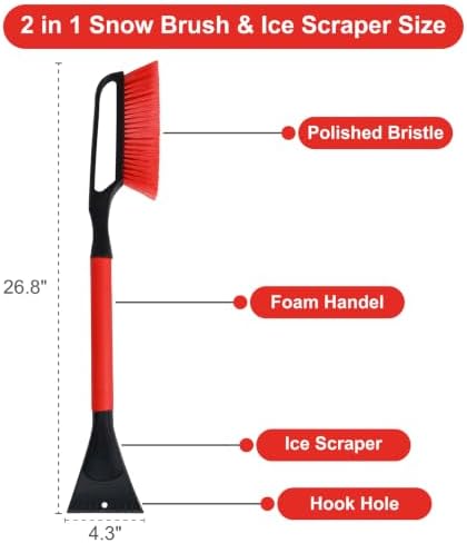 Conliwell 27" Snow Brush with Ice Scraper - Image 3