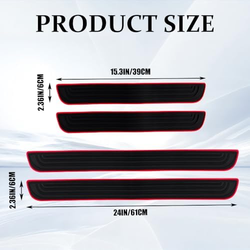 4PCS Car Door Sill Protector, Car Door Edge Guards, Anti-Scratch Rubber Auto - Image 2