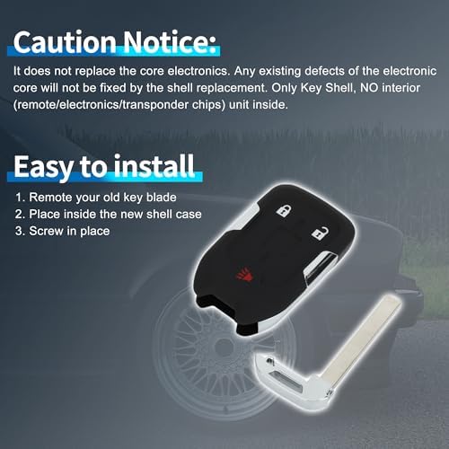 X AUTOHAUX 3 Buttons Key Shell Case - Image 7