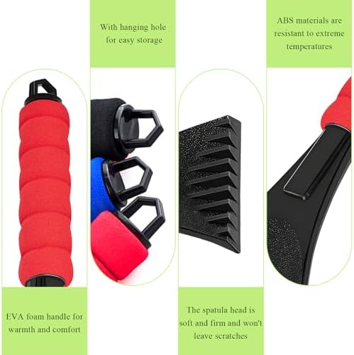 2PCS Ice Scraper for Car Windshield, Scratch-Free Auto Window Snow Scraper - Image 3