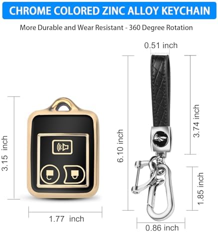 QBUC for Ford 3 Buttons Key Fob Cover - Image 3