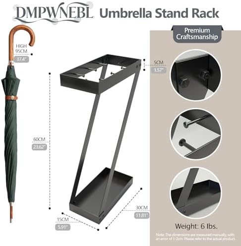 Umbrella Holder for Entryway, Metal Umbrella Storage Rack Ideal for Home Office - Image 3