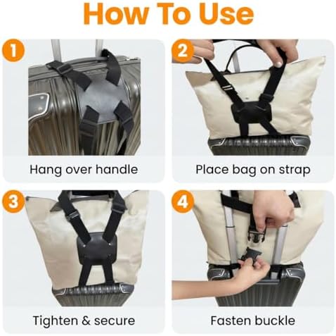 Luggage Strap Add a Bag – Adjustable Elastic Luggage Connector Strap - Image 4