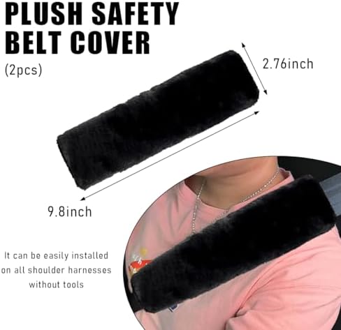 Yourkar 2 PCS Car Seat Belt Cover, Soft Auto Seatbelt Protector - Image 2