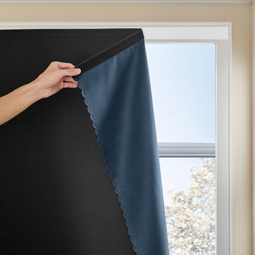 Paste Style Curtains for Windows, Bedroom Blackout Curtains for by JILRON