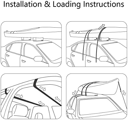 WOOWAVE Canoe Carrier Deluxe Carrier Kit Universal Soft Standard Foam Block - Image 5
