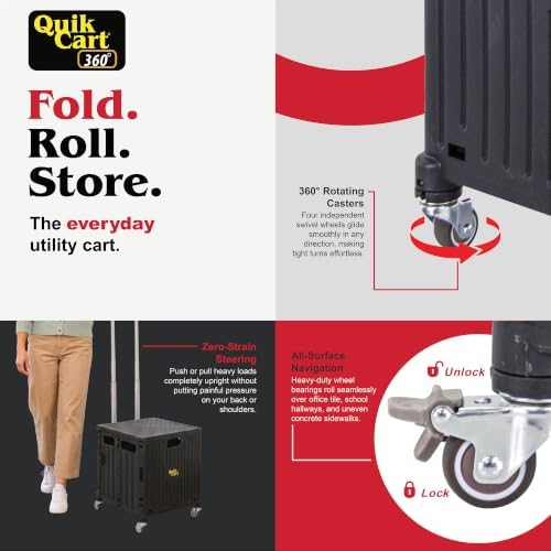 dbest Products Quik Cart 360 Collapsible Rolling Crate on Wheels - Image 5