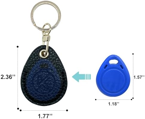 Leather Key Fob Holder, Access Card Key Chains RFID Protector, NFC Smart Key - Image 2