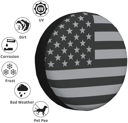 Spare Tire Cover Flag Weatherproof Universal Wheel Protectors - Image 5