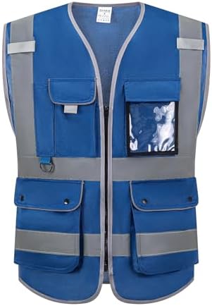 XIAKE Reflective Safety Vest for Men & Women High Visibility Class 2 Vest by XIAKE