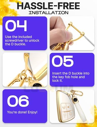 Lucrum Compatible with Chevy, Buick Key Fob Cover & Keychain - Image 7