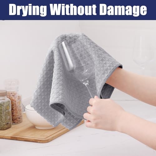 Homaxy Microfiber Kitchen Towels and Dishcloths Sets, 8 Pack - Image 3