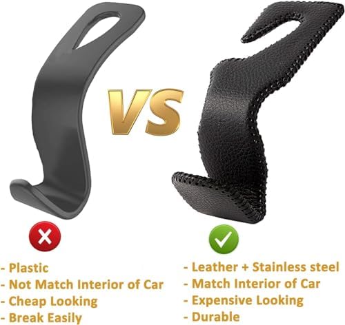 AMVOYOA Headrest Hooks for Purses and Bags, Car Back Seat Headrest Hanger - Image 4
