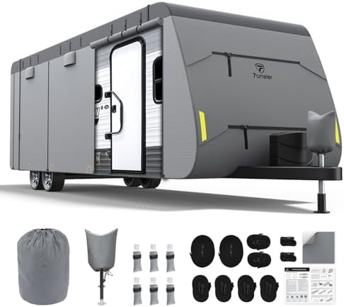 Fonzier Extra Thick 9 Layers Travel Trailer RV Cover Fits 20.1-22FT by Fonzier-Direct