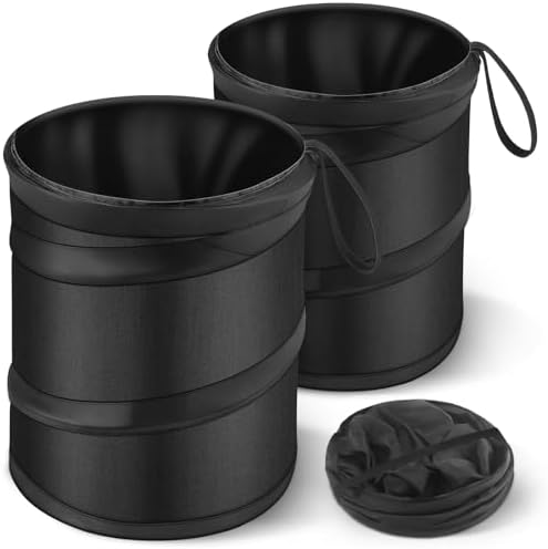 2 Pack Car Trash Can, Mini Pop-Up Car Garbage Can by Zonada