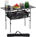VEVOR Folding Camping Table, Portable Roll Up Side Tables, Lightweight Aluminum by VEVOR