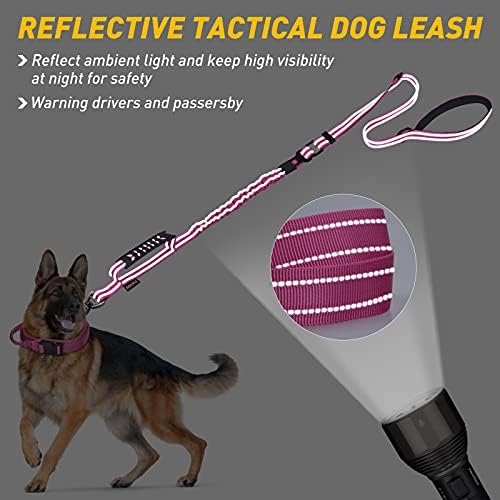 AUBELL Tactical Dog Leash Heavy Duty, 4-6ft No Pull Bungee Leash - Image 3