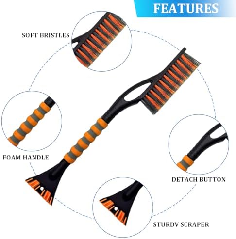 Car Snow Brush and Ice Scraper, Vehicle Windshield Scraper Deicer - Image 5