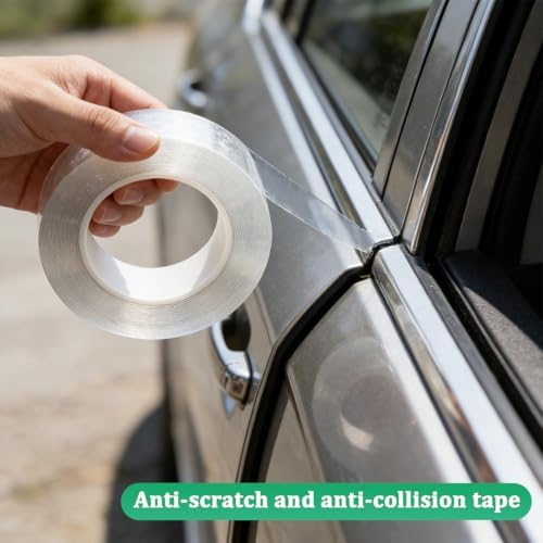 Car Door Edge Protector, 1.18In x 33Ft Anti-Collision Transparent Invisible - Image 4