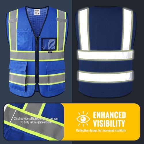 JKSafety Safety Vest for men women Hi Vis Vest - Image 3