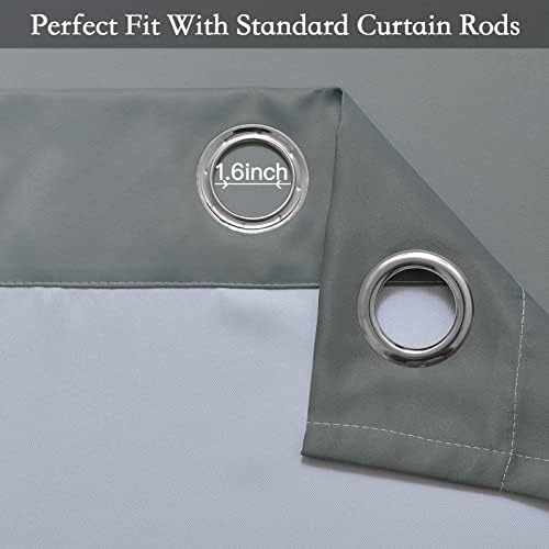SimpleHome Ombre Curtains Grey to Grey White - Image 4