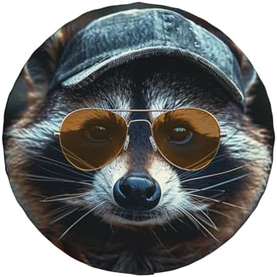 Funny Raccoon Spare Tire Cover Raccoon Wheel Protector by Unknown