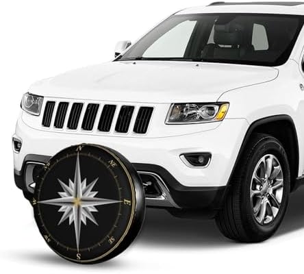Marine Compass Nautical Spare Tire Cover Camping Tire Wheel Covers Weatherproof - Image 4