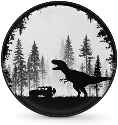Spare Tire Cover for RV Trailer, Dinosaur Waterproof Sun Leather Wheel Cover by cfpolar