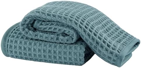 Microfiber Waffle Face Towels, 2 Pieces, Fast Drying, Lint Free 430 GSM by Unknown