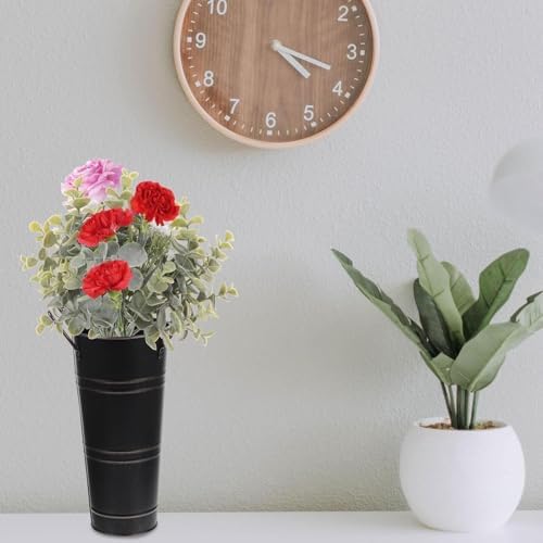Rustic Metal Umbrella Stand Holder, Freestanding Bucket - Image 3