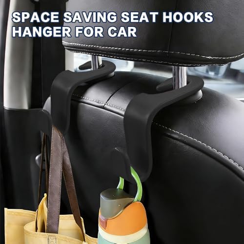 4PCS Car Seat Headrest Hooks, Car Purse Hook, Seat Back Organizer Storage - Image 3