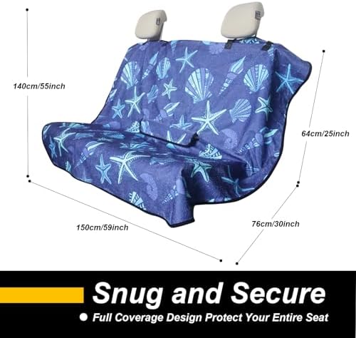 Back Seat Cover for Car Trucks Van SUV Jeep, Waterproof Rear Bench Towel Seat - Image 4
