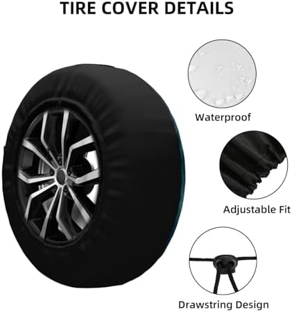 Spare Tire Cover Mountains Nature Scenery Wheel Covers Weatherproof Universal - Image 3