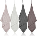 4Pack Waffle Weave Microfiber Towel, 12×12" Coffee Bar Dish Towels by Unknown
