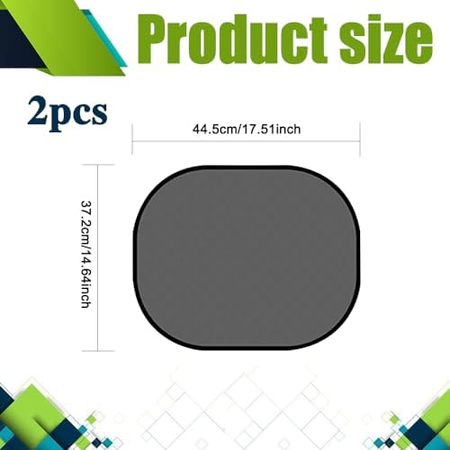 2PCS Car Window Shad, Universal Car Sunshade Side Window Cover, 17.2"x14"/2PCS - Image 2