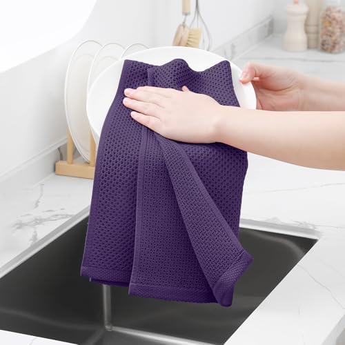 Homaxy 100% Cotton Waffle Weave Kitchen Dish Towels 8-Pack - Image 4