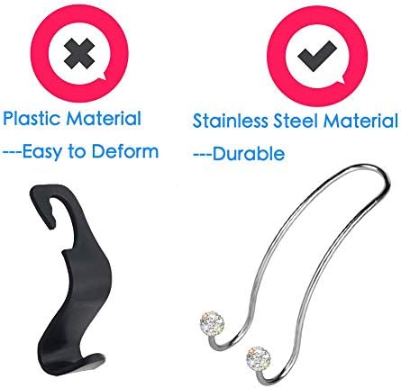 SAVORI Auto Hooks Bling Car Hangers Organizer Seat Headrest Hooks Strong and - Image 4