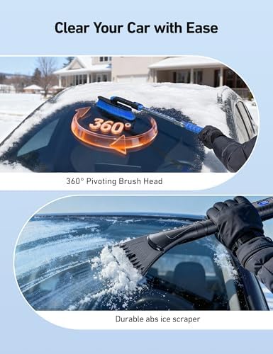 AstroAI 46" Extendable 2-in-1 Snow Brush & Ice Scrapers - Image 2