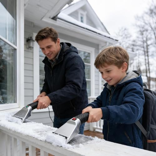 Heated Ice Scraper for Car Ergonomic Window Shovel - Image 3