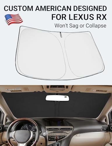 Proadsy Custom Fit 2010-2015 Lexus RX Windshield Sun Shade, Blocks Heat - Image 2