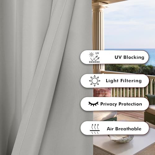 BONZER Outdoor Curtains for Patio Water Resistant Heavy Privacy - Image 4