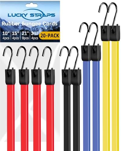 Lucky Straps 10" 15" 21" 31" Rubber Bungee Cords by LuckyStraps