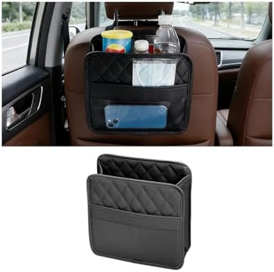 Car Seat Back Organizer, Leather Automotive Backseat Hanging Storage Pocket by Guilcam