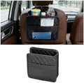 Car Seat Back Organizer, Leather Automotive Backseat Hanging Storage Pocket by Guilcam