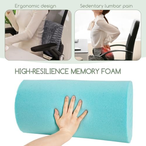Lumbar Support Pillow for Recliner Chair/Office Chair/Couch, Memory Foam Back - Image 4