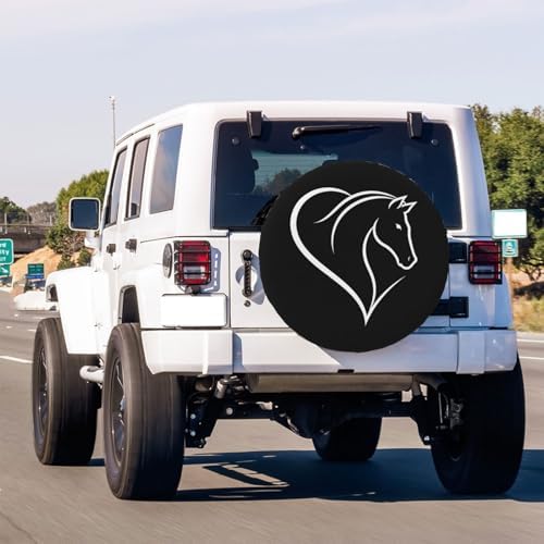 KiuLoam Funny Horse Spare Tire Cover Polyester Universal Sunscreen Waterproof - Image 3