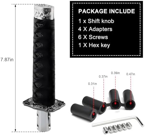 KVAEY Samurai Sword Shift Knob, Automotive Katana Manual Transmission Gear - Image 2
