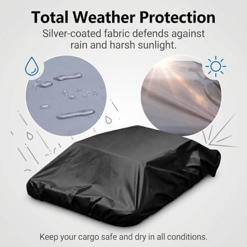 Car Roof Rack Cover, Drawstring Windproof Rooftop Luggage Shield, Outdoor - Image 3