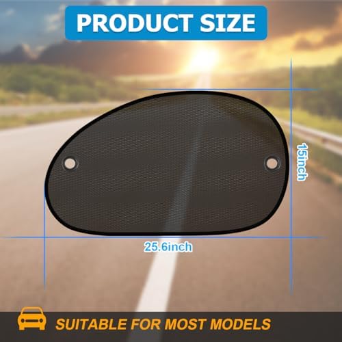 2 Pack 14.96 x 25.59 Inch Car Window Sunshades, Front Side - Image 2